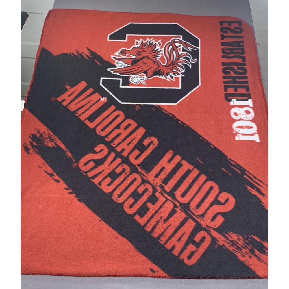 South Carolina Gamecocks Blanket Fleece Throw‎ Red Black NCAA College Northwest